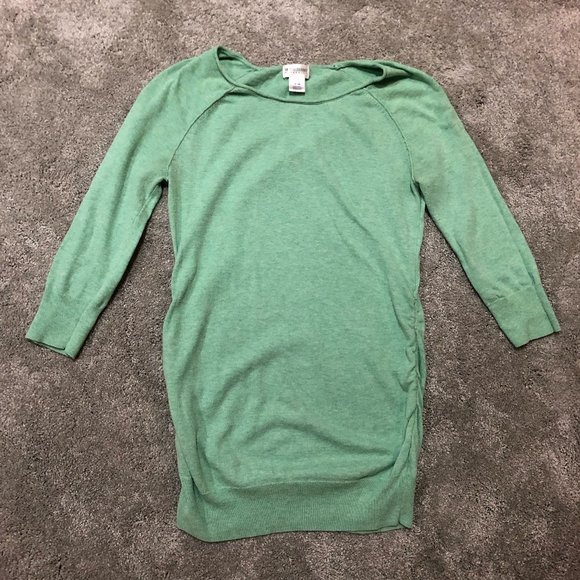 Motherhood Maternity 3/4 Sleeve Sweater Shirt Green - Picture 1 of 3